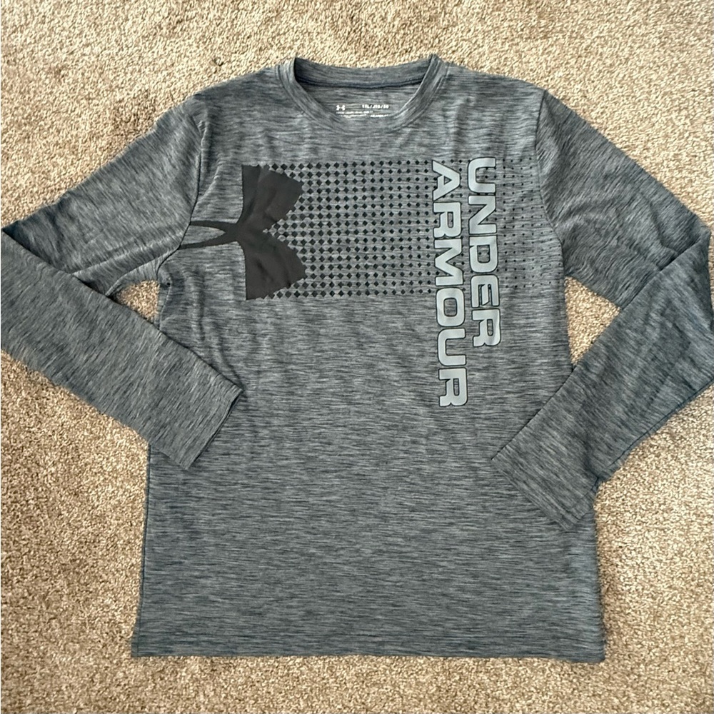 Under Armour Heather Gray Long Sleeve Performance Tee